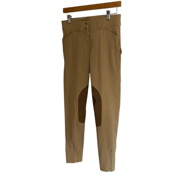 Devon Aire Tan Knee Patch Show Riding Breeches Size 26 - Picture 1 of 11